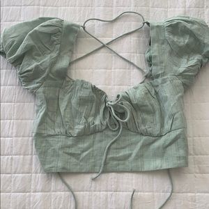 Lace-Back Sweetheart Crop Top